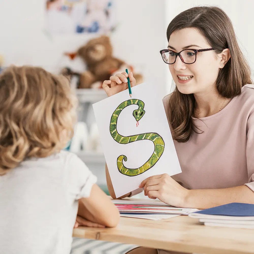 Logopädie für Lispeln mit Buchstabe S